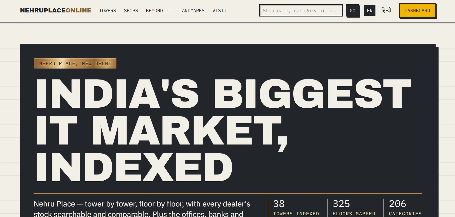 Nehru Place Online website preview
